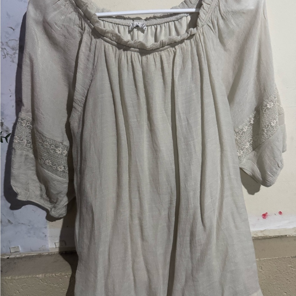 Elegant Cream Women's Top